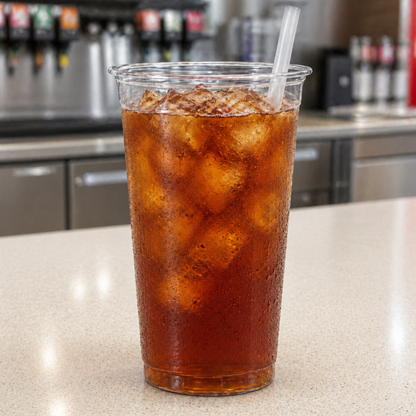 Rise Up 32 oz Clear PET Plastic Straight Wall Cold Cup - 300/Case