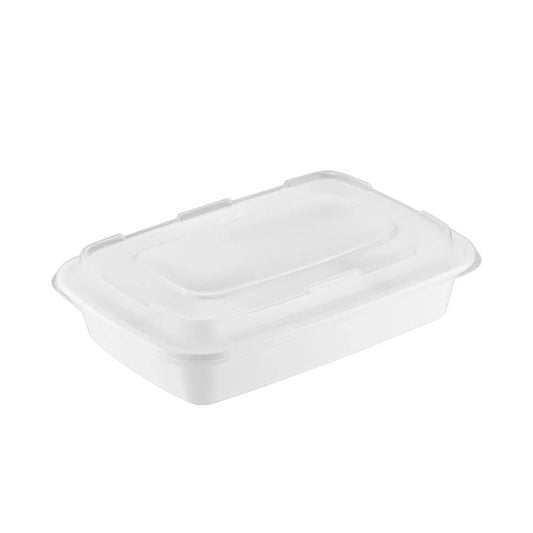32oz Food Container w/ Lid White - 150/Case