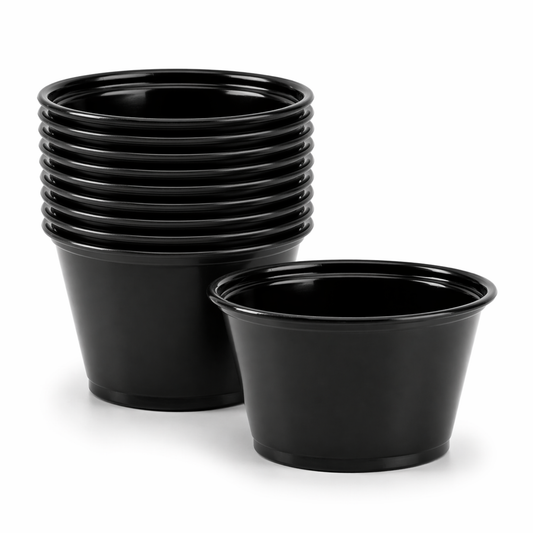 4 oz Black Portion Cups, 2500 Count Case