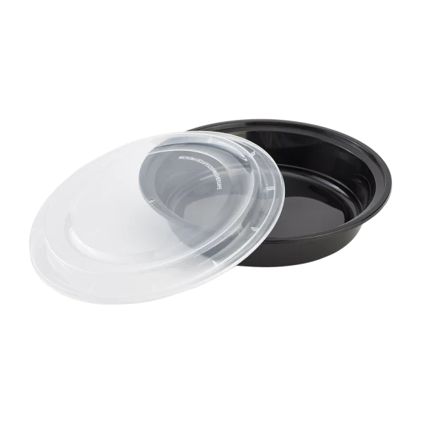 48oz Round Food Container w/ Lid - 150/Case