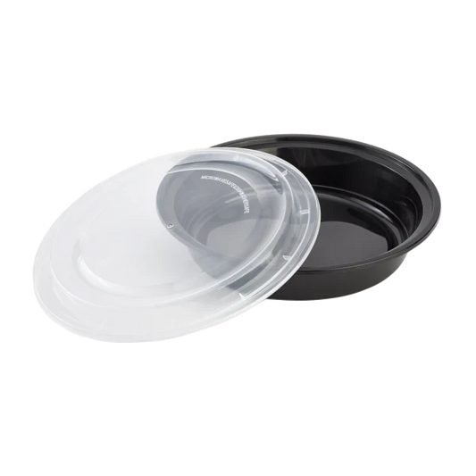 48oz Round Food Container w/ Lid - 150/Case