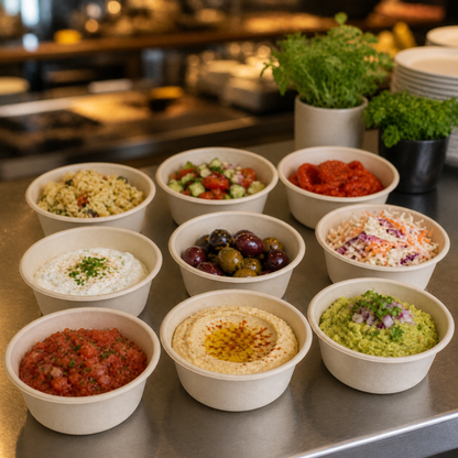 Rise Up 8 oz Natural Bagasse Bowl - 1000/Case