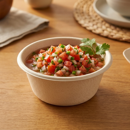 Rise Up 8 oz Natural Bagasse Bowl - 1000/Case