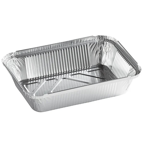 2.25 lb. Oblong Foil Take-Out Container - 500/Case