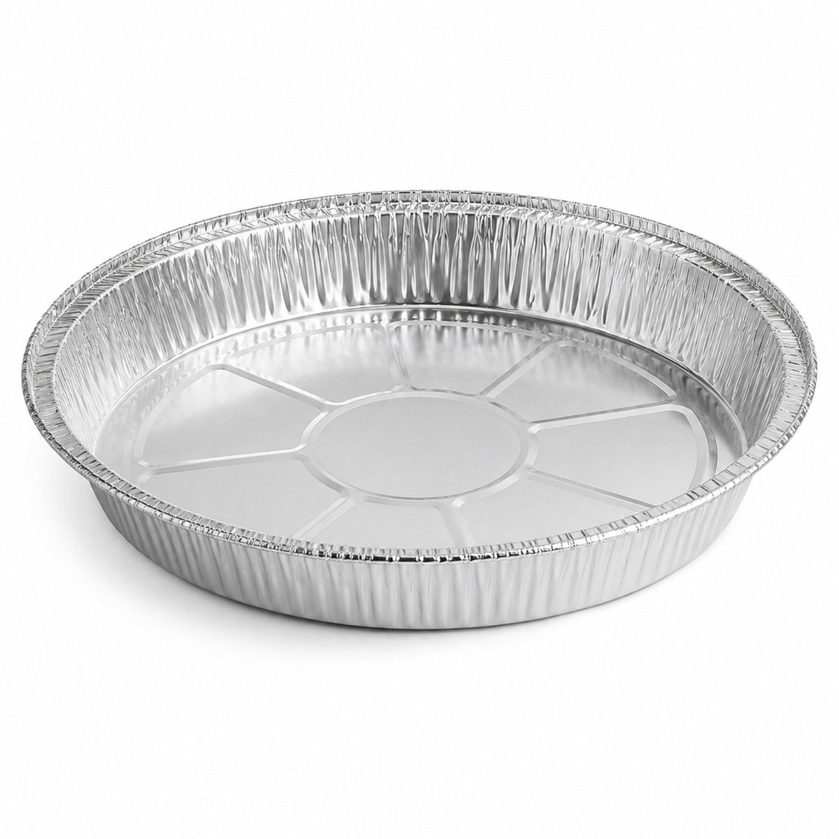 8" Round Heavy Duty Aluminum Foil Container - 500/Case