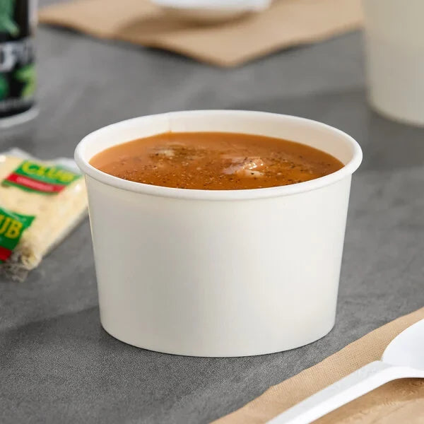 8oz. White Paper Cup Combo - 250/Case