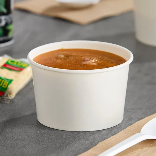 8oz. White Paper Cup Combo - 250/Case