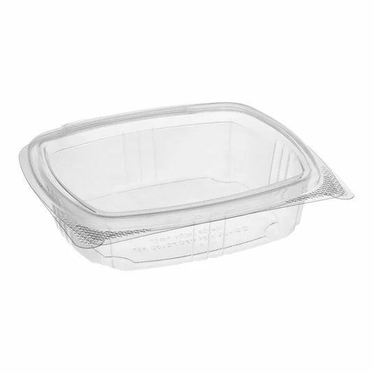 8oz. Clear PET Deli Hinged Container - 200/Case