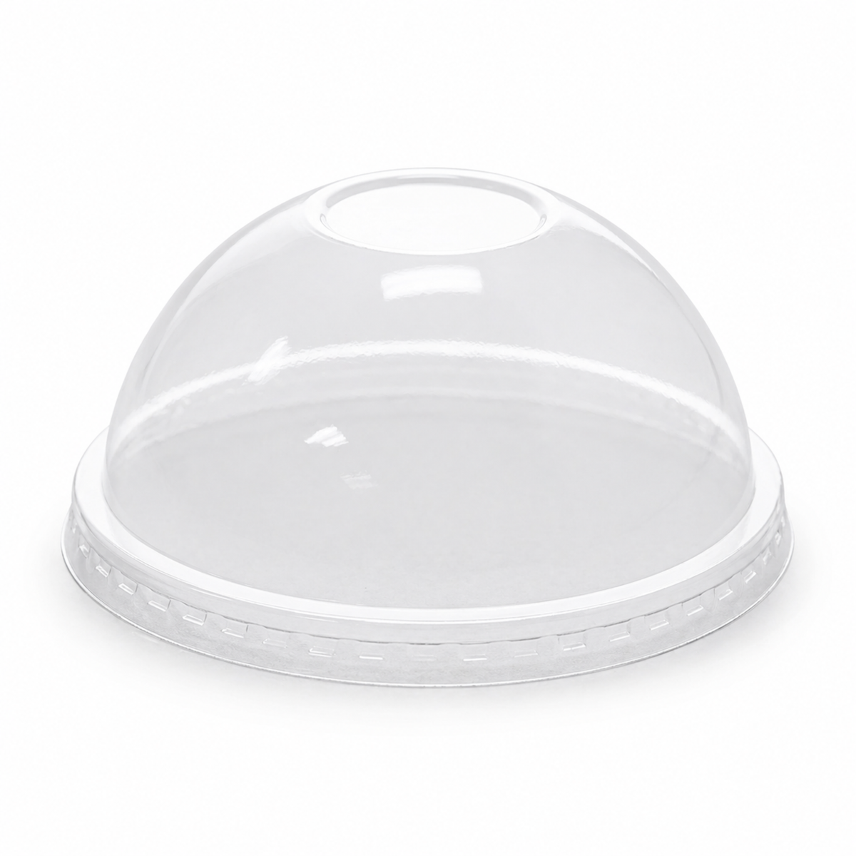 Rise Up 9/12 oz Clear PET Dome Lid with No Hole - 1000/Case