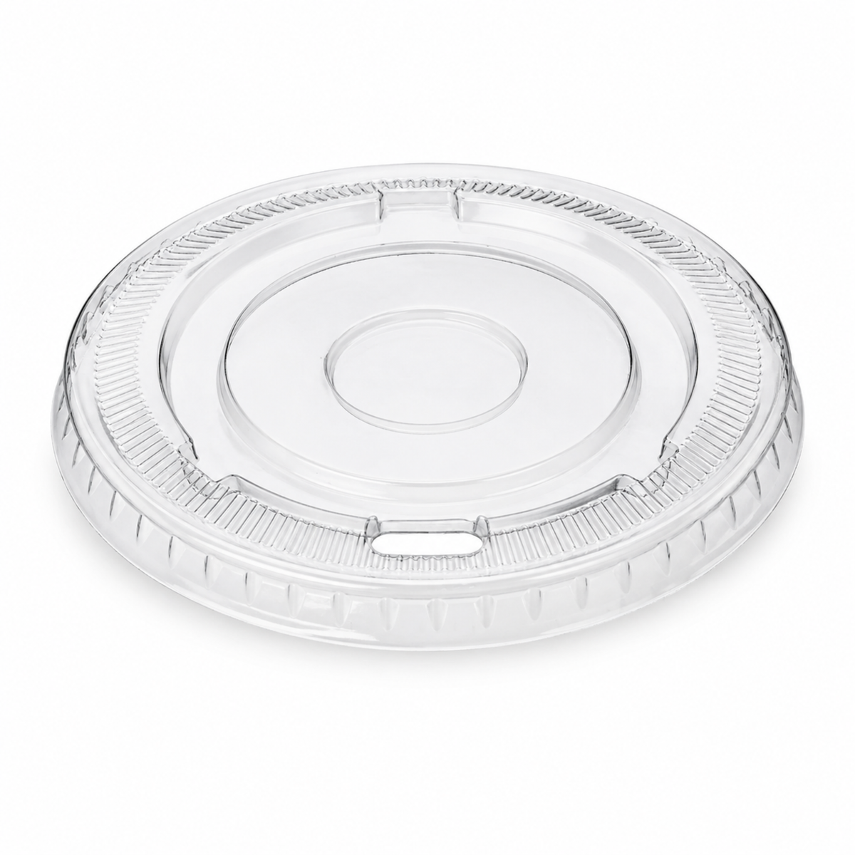 Rise Up 9/12 oz Clear PET Flat Lid with Straw Slot - 1000/Case