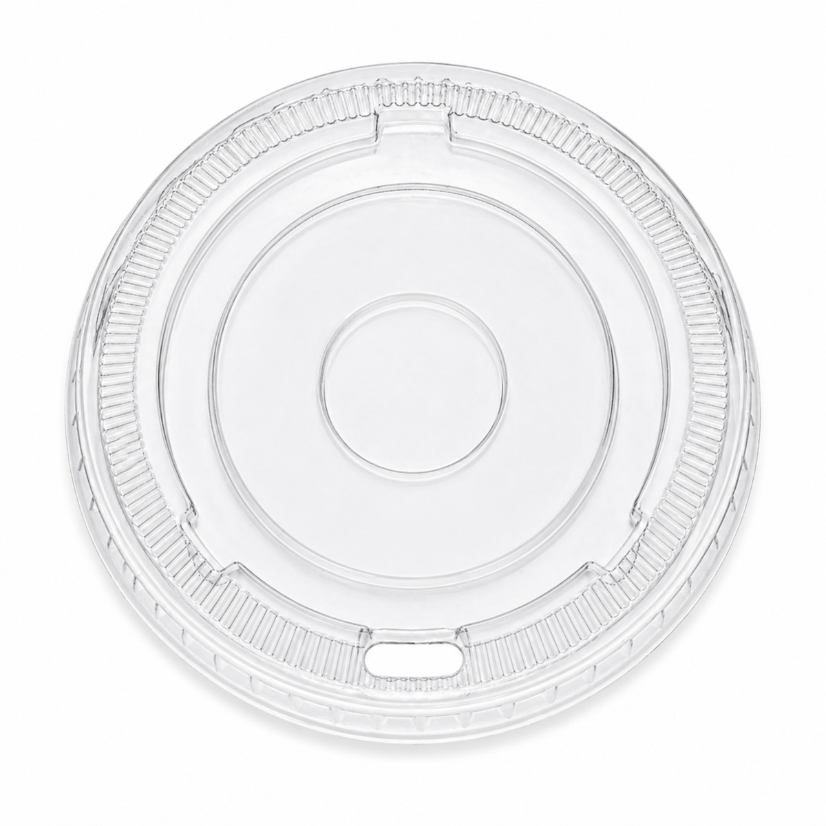 Rise Up 9/12 oz Clear PET Flat Lid with Straw Slot - 1000/Case