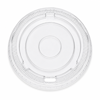 Rise Up 9/12 oz Clear PET Flat Lid with Straw Slot - 1000/Case