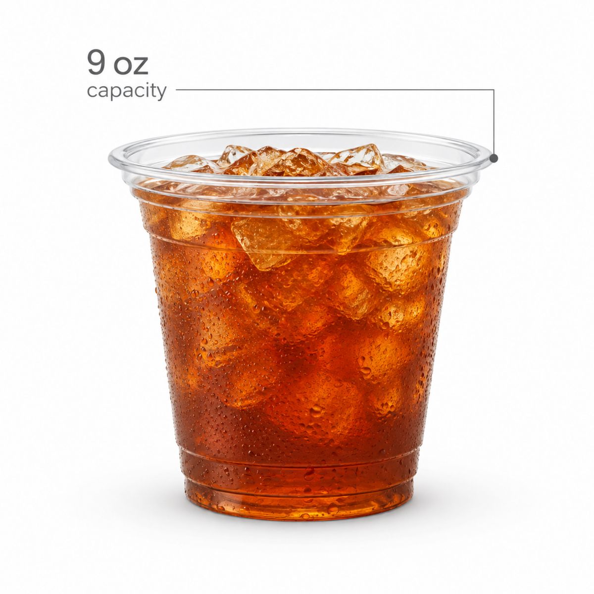 Rise Up 9 oz Clear PET Plastic Cold Cup - 1000/Case