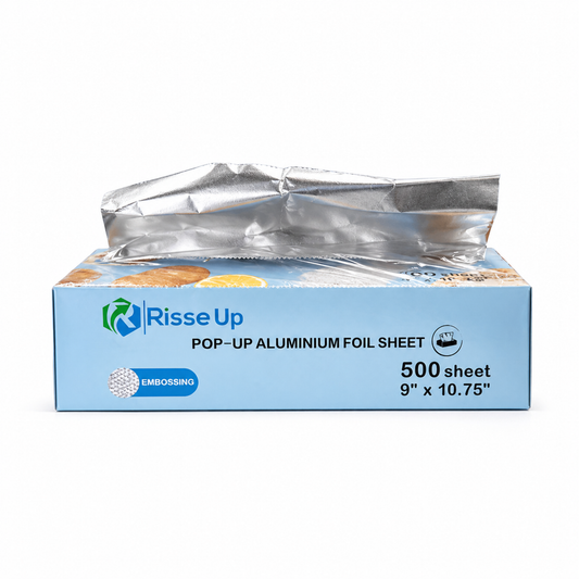 Rise Up 9" x 10 3/4" Interfolded Pop-Up Aluminum Foil Sheets - 3000/Case
