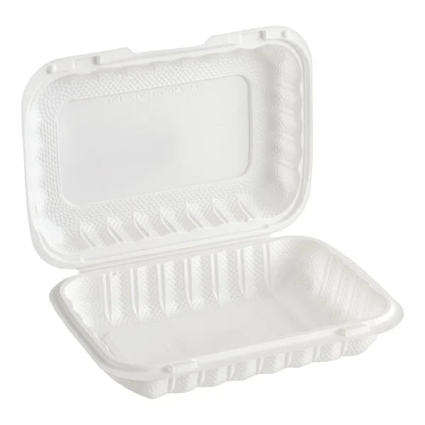 9x6 PP Hinged Container 206 White - 150/Case