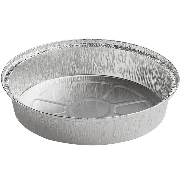 9" Round Aluminum Foil Pan Standard Weight - 500/Case