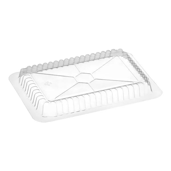 1lb Oblong Clear Plastic Dome Lid Take-Out Container - 1,000/Case