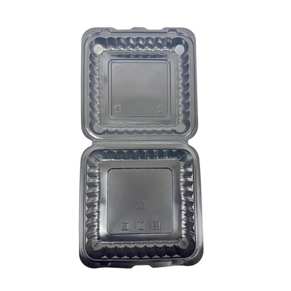 Black Hinged Container (Mineral-Filled Polypropylene) 1 Compartment 8x8
