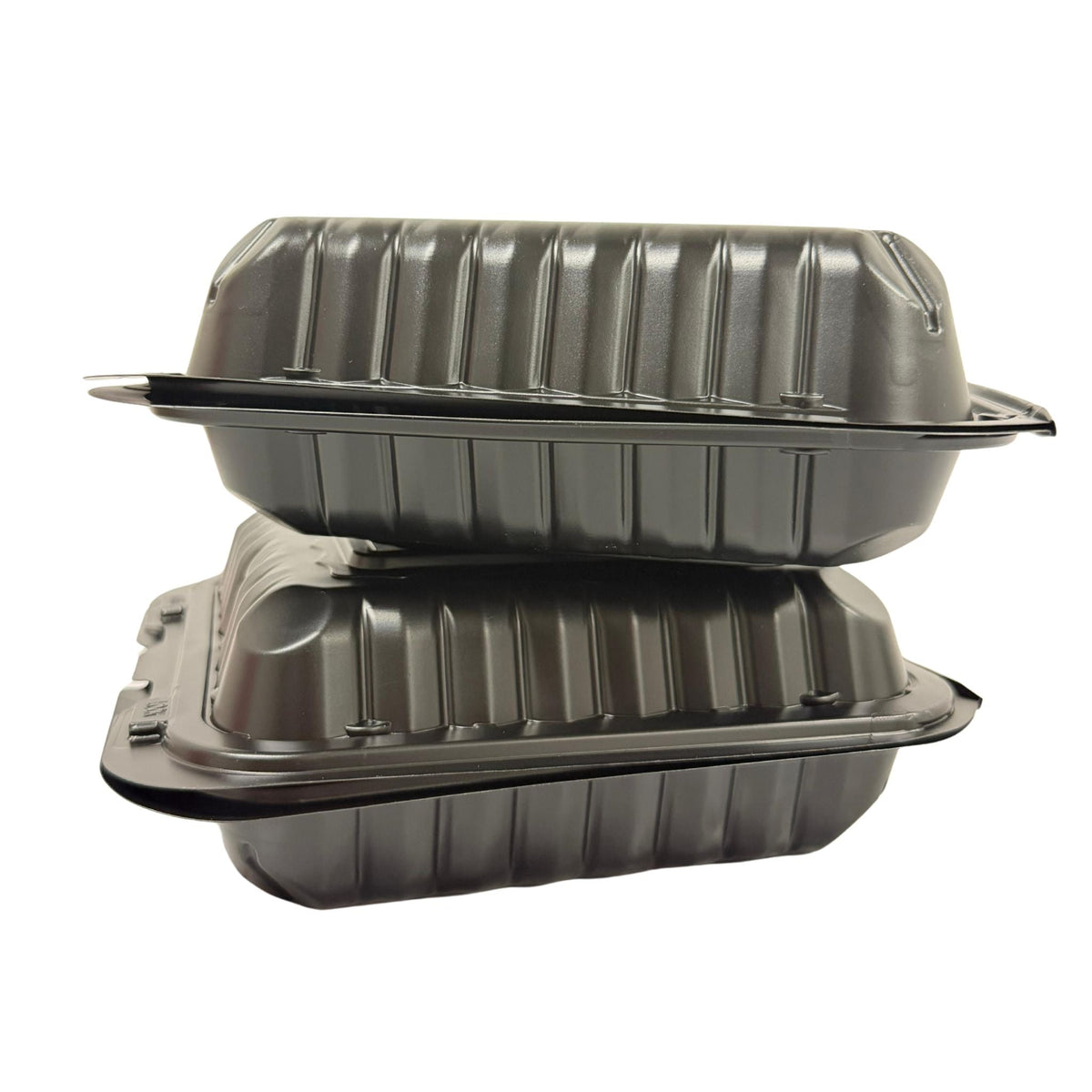 Black Hinged Container (Mineral-Filled Polypropylene) 1 Compartment 9x9