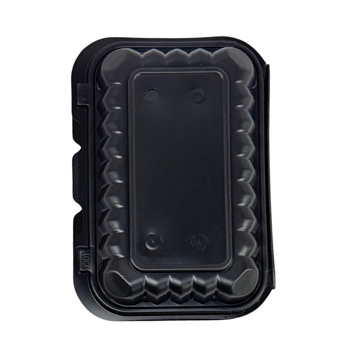 Black Hinged Container (Mineral-Filled Polypropylene) 1 Compartment 9x6