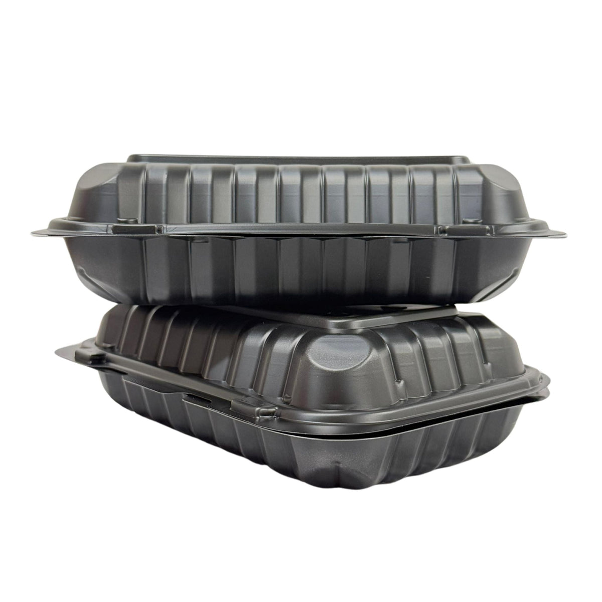 Black Hinged Container (Mineral-Filled Polypropylene) 1 Compartment 9x6