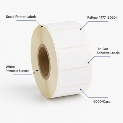 CAS Scale Labels - Pattern 1477 (8020) - 6000/Case
