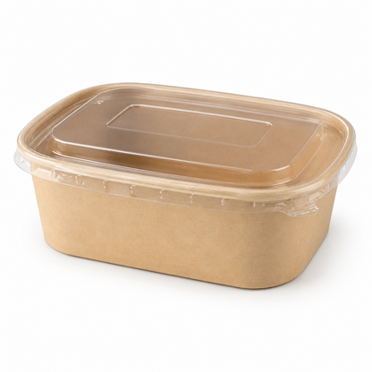 33oz Kraft Rectangular Food Container - 300/Case
