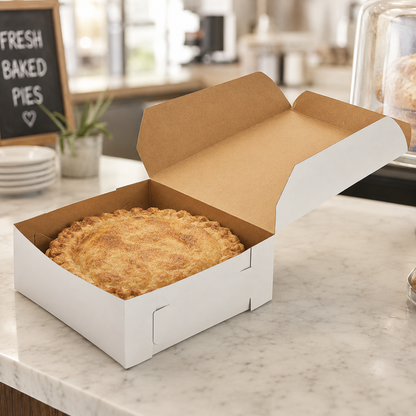 8" x 8" x 4" White Customizable Cake / Bakery Box - 250/Case