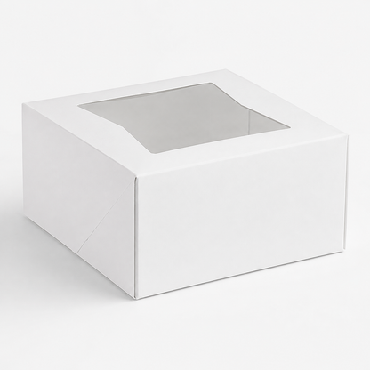 6" x 6" x 3" White Window Pie / Bakery Box / Cake Box - 200/Case