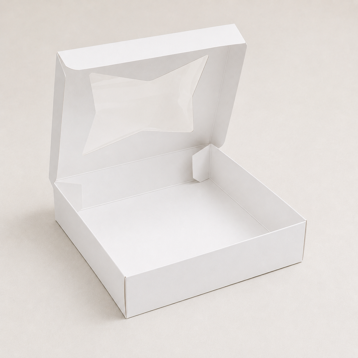 10" x 10" x 2 1/2" White Window Pie / Bakery Box / Cake Box - 200/Case
