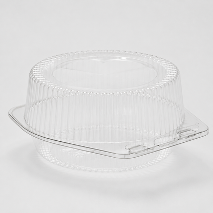 6" Clear Hinged Clamshell Pie Container Deep - 350/Case