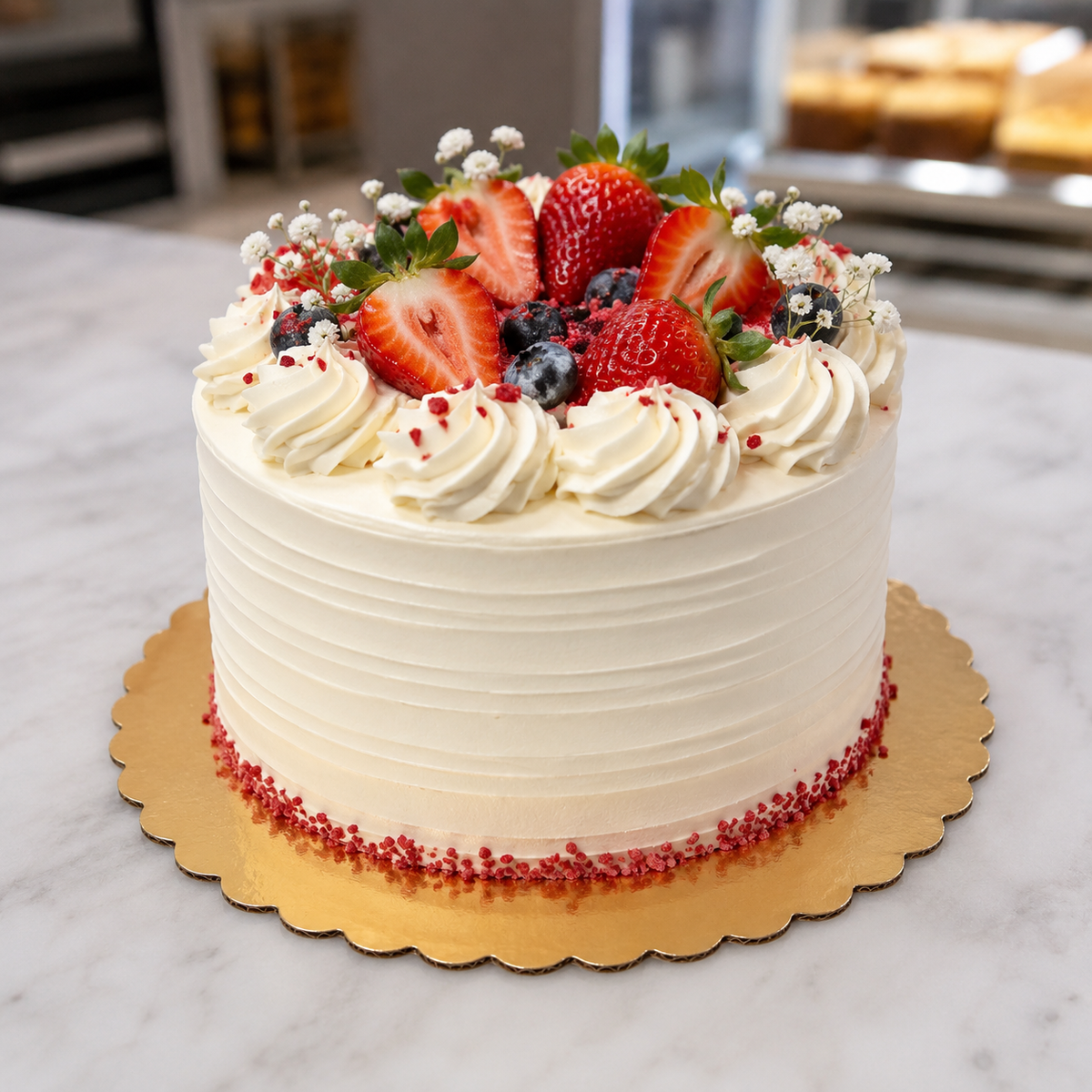 10" Gold Laminated Corrugated Cake Circle - 100/Case