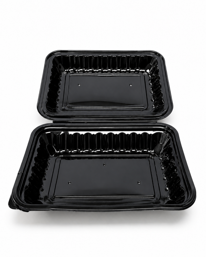 9x6 Hinged Container Shine Black - 150/Case