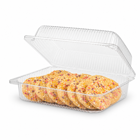 Locking Hinged Container Clear 9.5" X 6.75" x 3" - 350/Case
