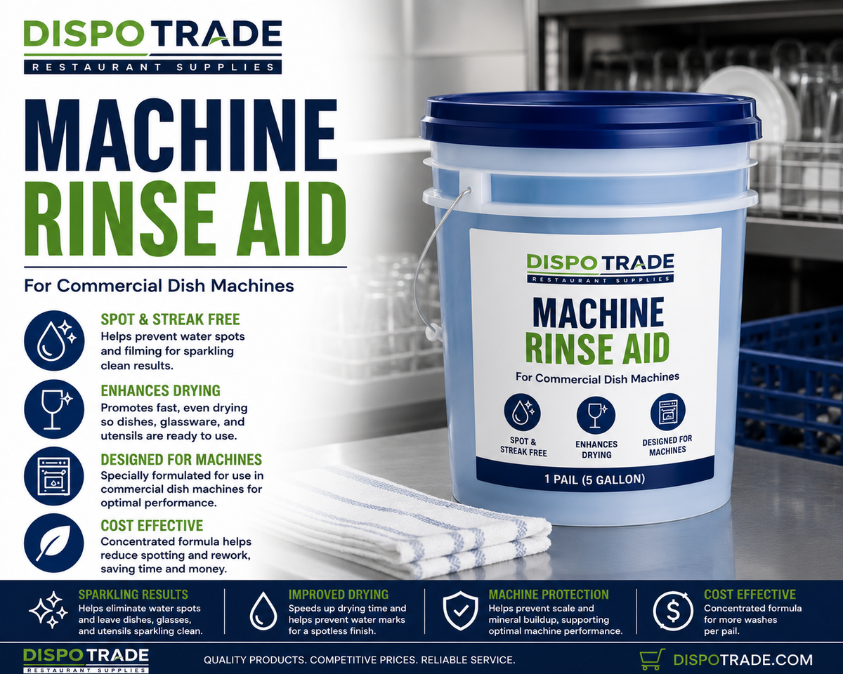 Dish Washing Machine Rinse Aid - 5 gallon / 640oz.