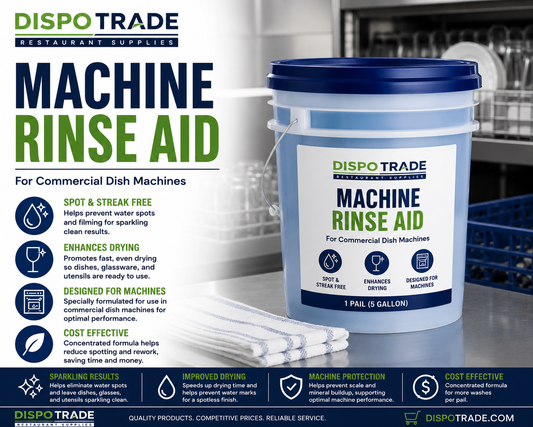 Dish Washing Machine Rinse Aid - 5 gallon / 640oz.