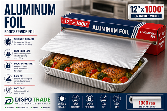 12" x 1000' Food Service Standard Aluminum Foil Roll
