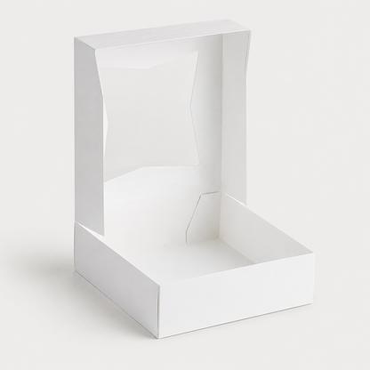 9" x 9" x 2 1/2" White Window Pie / Bakery Box / Cake Box - 200/Case