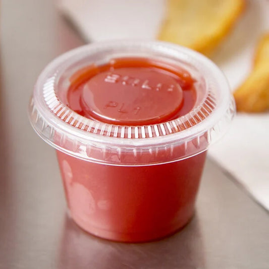 Dart 1oz. Clear Plastic Souffle Cup / Portion Cup Solo PL100N - 2,500/Case