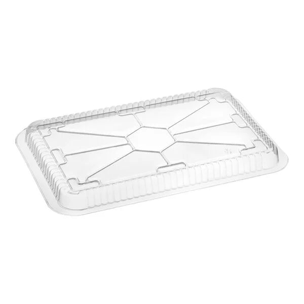 Oblong Clear Plastic Dome Lid for 4 lb Foil Take-Out Container - 150/Case