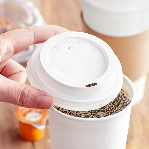 White Dome Lid Hot Cups (only Sip) White - 1,000/Case