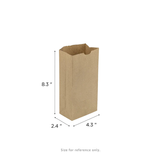 Canada #2 lb. Natural Kraft Paper Bag - 500/Pack