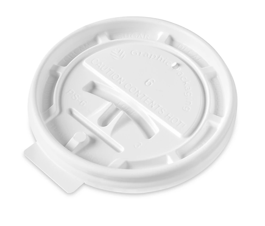8oz Flat Lid Hot Cups White - 1,000/Case