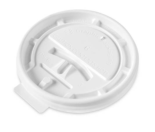 Flat Lid Hot Cups White - 1,000/Case