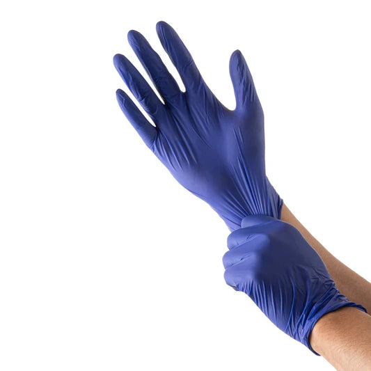 Powder Free Nitrile Navy Exam Gloves Heavy - Large - 1,000/Case