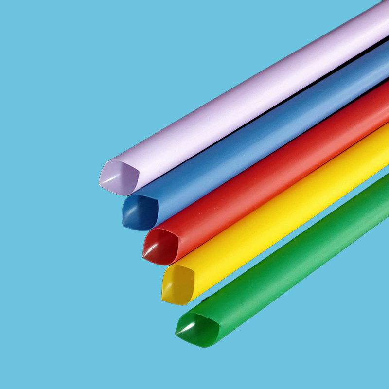 9" Neon Extra Wide Pointed Wrapped Boba Straw - 100/Case