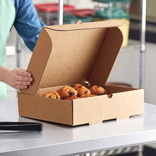13" x 10 1/2" x 3 1/4" Half Size Corrugated Catering Box - 50/Case