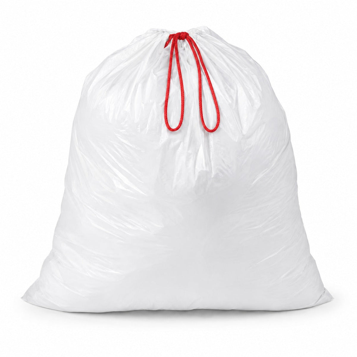White Plastic Drawstring Trash Can Liners 13 Gallon 24" x 28"