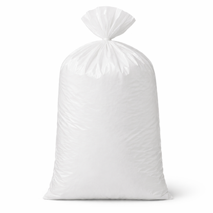 White Jumbo Plastic Utility Bags 20" x 8" x 35" 24 Mic - 200/Case