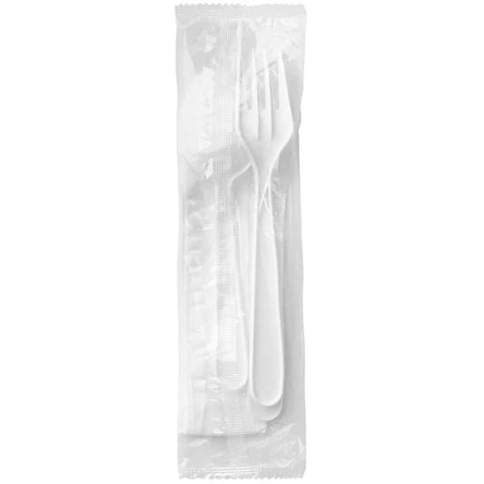 Cutlery 6 in 1 White Meal Kit Heavy Duty Disposable - 250/Case
